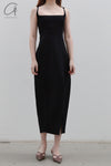 SWAYING/KNIT knitting stitching vest skirt SW23SS2L20 black PS56